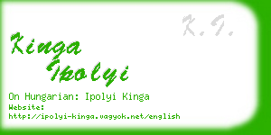 kinga ipolyi business card